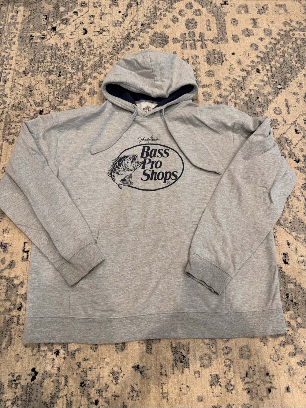 Bass Pro Shops Light Gray Pullover Hoodie with Logo
